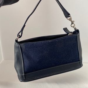 Small denim wristlet bag